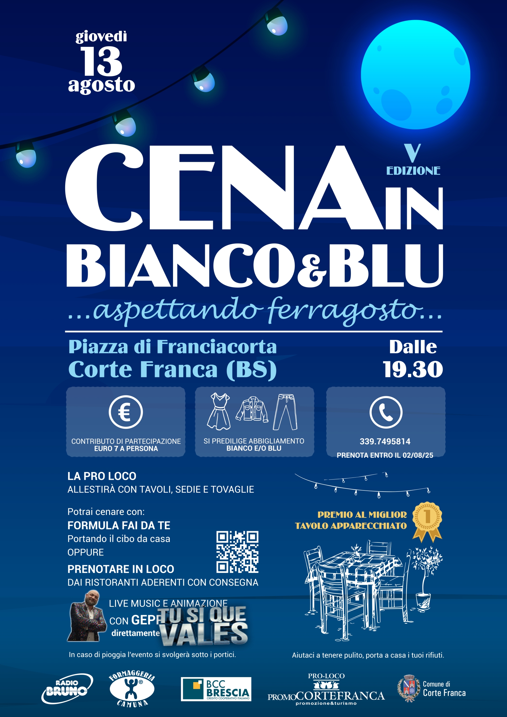 Cena in Bianco e Blu